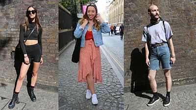 These stylish individuals were captured out and about on London's Brick Lane These stylish individuals were captured out and about on London's Brick Lane