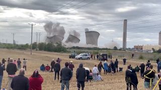 Watch: Landmark Didcot cooling towers destroyed in controlled explosion