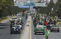 Afganistan'ın başkenti Kabil'de Afganistan'ın 100. bağımsızlık yoldönümü kutlamaları için konvoylar oluşturuluyor