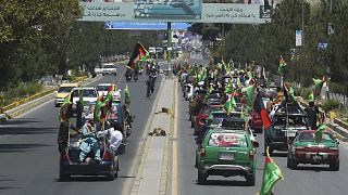 Afganistan'ın başkenti Kabil'de Afganistan'ın 100. bağımsızlık yoldönümü kutlamaları için konvoylar oluşturuluyor