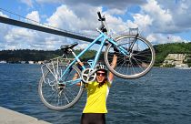 İngiliz kadın bisikletle 89 günde 4500 km pedal çevirerek Londra’dan İstanbul’a ulaştı