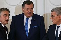 (I-D) Zeljko Komsic, Milorad Dodik, Sefik Dzaferovi