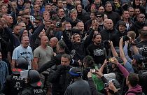 Far-right march in Chemnitz in late August 2018.