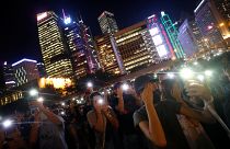 Des chaînes humaines à Hong Kong pour symboliser le mouvement pro-démocratie