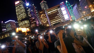 Χονγκ Κονγκ: Μεγάλη ανθρώπινη αλυσίδα στο κέντρο της πόλης 