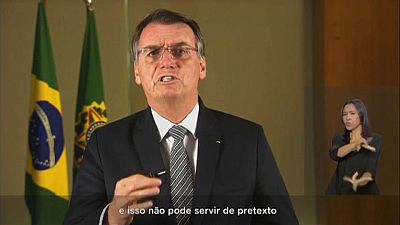 Le président du Brésil, Jair Bolsonaro, le 23/08/2019