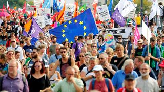 Mehr als 35.000 bei Unteilbar-Demo für mehr Solidarität in Dresden