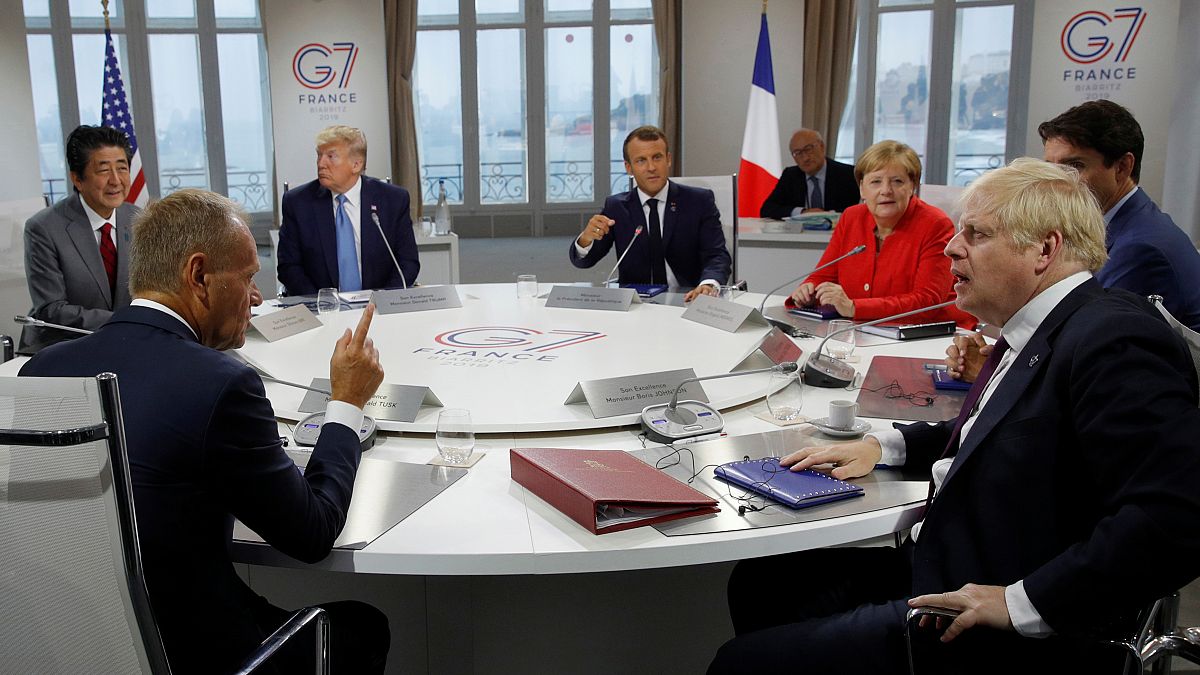 Réunion de travail au sommet du G7 à Biarritz (France), le 25/08/2019