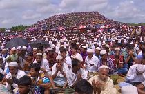 Thousands of Rohingya refugees gather for 'Genocide Day' prayer