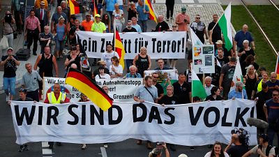 Demonstranten bei der Kundgebung von "Pro Chemnitz"