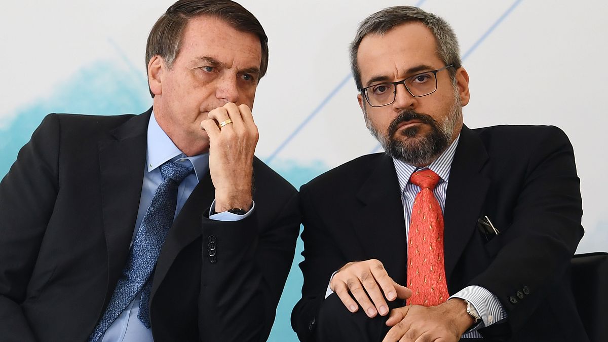 Jair Bolsonaro et son ministre de l'Education, Abraham Weintraub