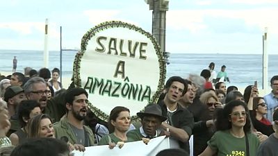 Protestos no Rio de Janeiro contra incêndios na Amazónia