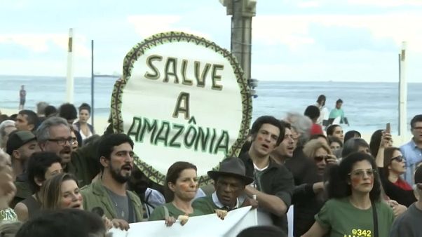 Rio: Tausende protestieren gegen Bolsonaros Umweltpolitik Rio: Tausende protestieren gegen Bolsonaros Umweltpolitik
