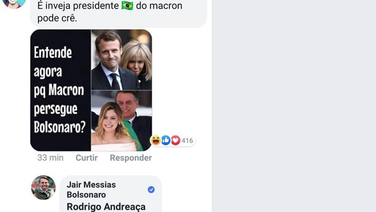 Internet-Zoff zwischen Bolsonaro und Macron