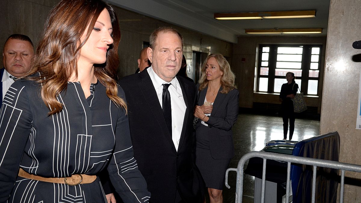 Film producer Harvey Weinstein arrives for a hearing in New York State Supreme Court in the Manhattan borough of New York, U.S., August 26, 2019. 