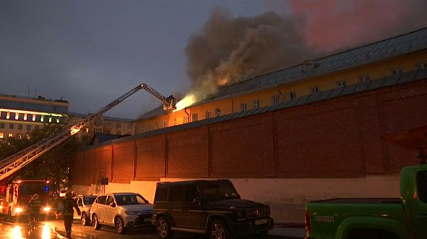 Un couvent historique de Moscou en proie aux flammes Un couvent historique de Moscou en proie aux flammes