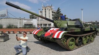 شاهد: دبابة في استعدادات جماهير النجم الأحمر الصربي للقاء يانغ بويز