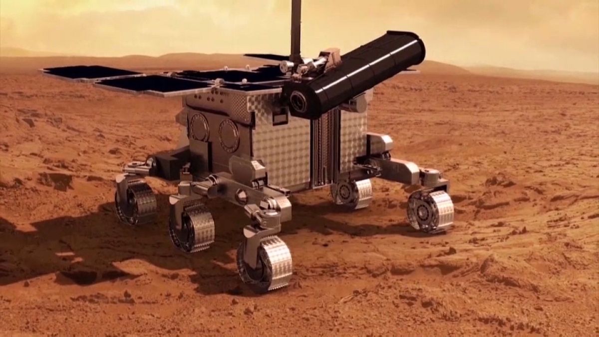 Animation du rover "Rosalind Franklin" de la mission ExoMars 2020