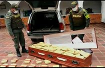 Kolombiya'da tabuta saklanmış esrar bulundu