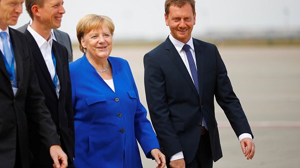 Angela Merkel mit Michael Kretschmer in Sachsen Angela Merkel mit Michael Kretschmer in Sachsen