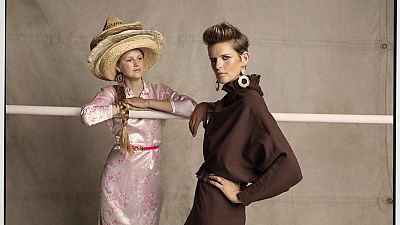Stella Tennant and her youngest daughter Iris, styled by Bay Garnett Stella Tennant and her youngest daughter Iris, styled by Bay Garnett