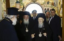 Ο Οικουμενικός Πατριάρχης Βαρθολομαίος και ο Αρχιεπίσκοπος Αθηνών και πάσης Ελλάδος Ιερώνυμος