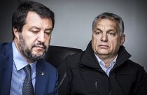 Orbán Viktor miniszterelnök és Matteo Salvini olasz belügyminiszter, miniszterelnök-helyettes határszemlén Röszkénél 2019. május 2-án