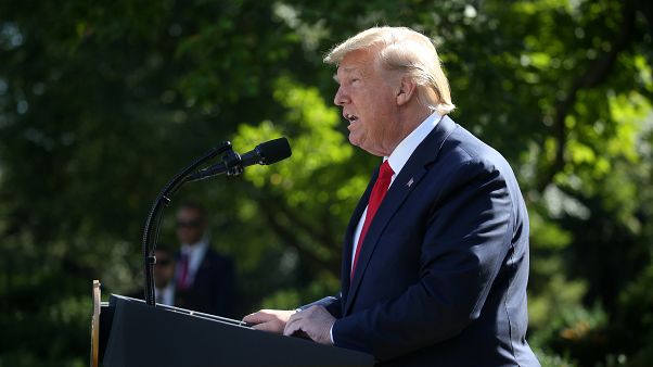 ترامب يتحدث في البيت الأبيض بواشنطن يوم الخميس ترامب يتحدث في البيت الأبيض بواشنطن يوم الخميس