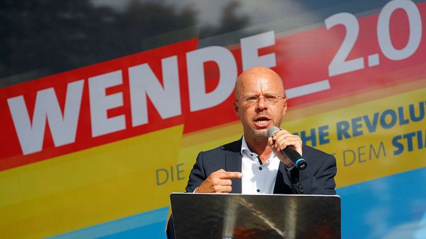 Andreas Kalbitz of Germany's far-right Alternative for Germany (AfD) in Cottbus, Brandenburg Andreas Kalbitz of Germany's far-right Alternative for Germany (AfD) in Cottbus, Brandenburg