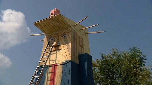 Some locals were baffled as to what the eight-metre structure actually was Some locals were baffled as to what the eight-metre structure actually was