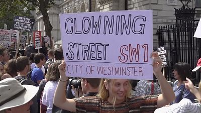 London protest against UK parliament suspension