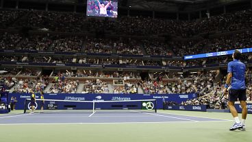 صورة من بطولة الولايات المتحدة المفتوحة للتنس في مركز أوستا الوطني للتنس.