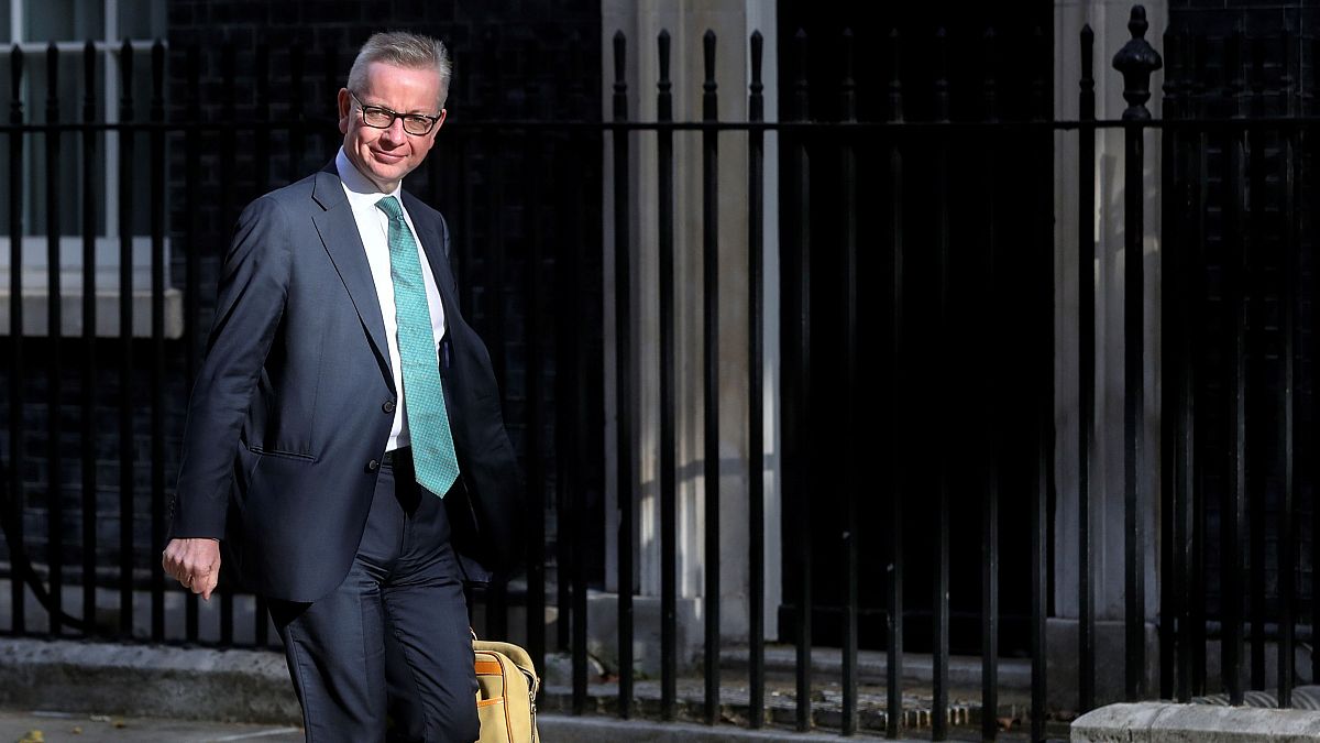 Britain's Chancellor of the Duchy of Lancaster Michael Gove walks outside Downing Street in London, Britain, September 2, 2019. 