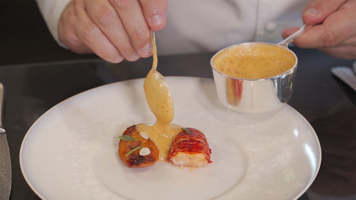 The surprising mix of lobster and Japanese sake produced by Michelin starred chef Arnaud Lallement