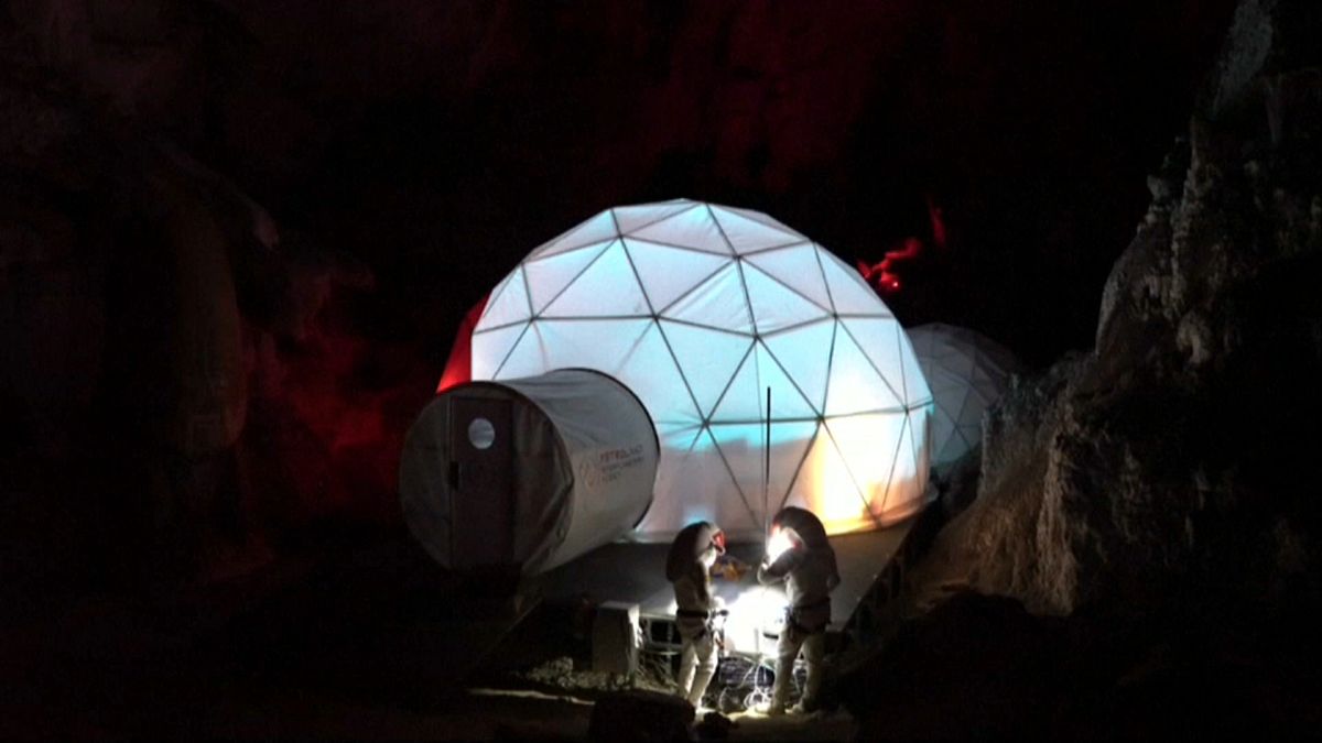 Watch: Tourists experience life on Mars in a cave in Spain