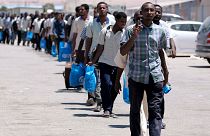 لاجئون في ليبيا- أرشيف رويترز