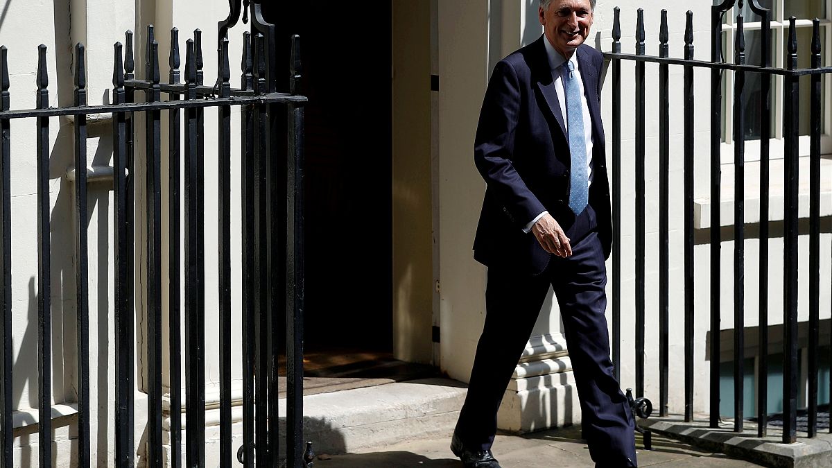 Chancellor of the Exchequer Philip Hammond leaves Downing Street in London, Britain, July 24, 2019.