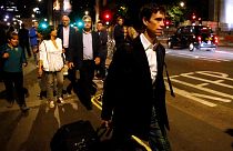 Rory Stewart távozik a Westminster-palotából, a brit parlamentből