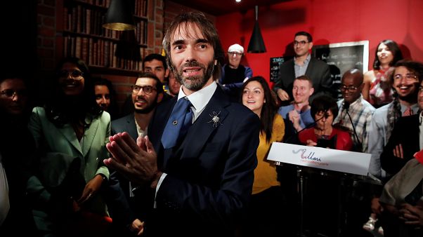 LREM dissident Cedric Villani attends a meeting to announce his candidature in the forthcoming mayoral election in Paris, France, September 4, 2019. LREM dissident Cedric Villani attends a meeting to announce his candidature in the forthcoming mayoral election in Paris, France, September 4, 2019.