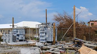 Damage in the aftermath of Hurricane Dorian on the Great Abaco island town of Marsh Harbour, Bahamas, September 4, 2019. 