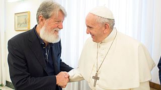 Archives : rencontre du pape avec le père Pedro Opeka, Vatican, mai 2018