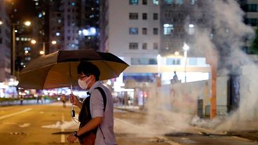 Hong Kong police fire tear gas to disperse protesters