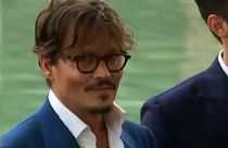 Johnny Depp promotes "Waiting for the Barbarians" at Venice Film Festival