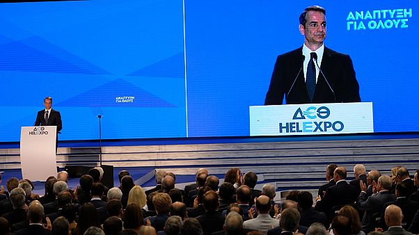 Ο πρωθυπουργός Κυριάκος Μητσοτάκης μιλάει κατά τη διάρκεια των εγκαινίων της 84ης ΔΕΘ Ο πρωθυπουργός Κυριάκος Μητσοτάκης μιλάει κατά τη διάρκεια των εγκαινίων της 84ης ΔΕΘ