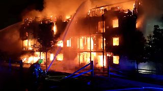 Major blaze rips through block of flats in Worcester Park, southwest London