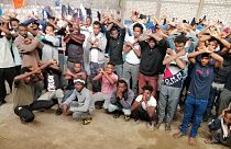 Migrantes en Qasr Bin Gashir