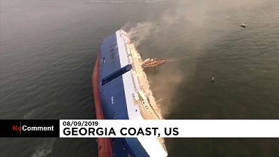 Navio naufragou na costa da Geórgia