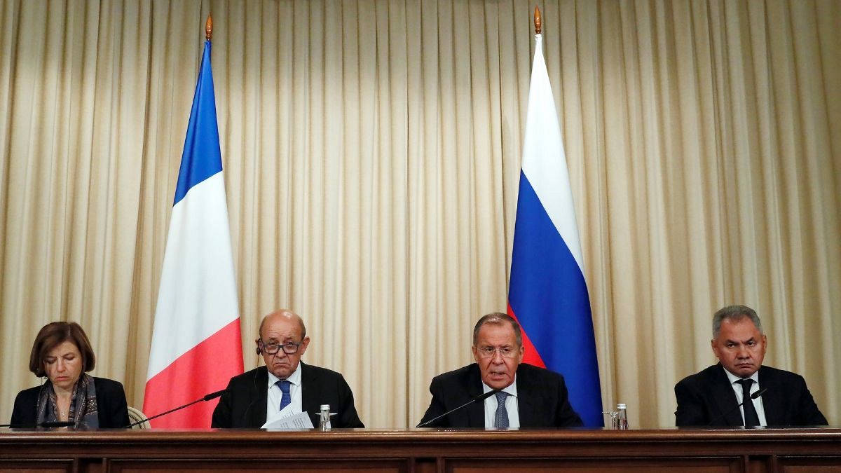 وزرای دفاع و امور خارجه روسیه و فرانسه در مسکو