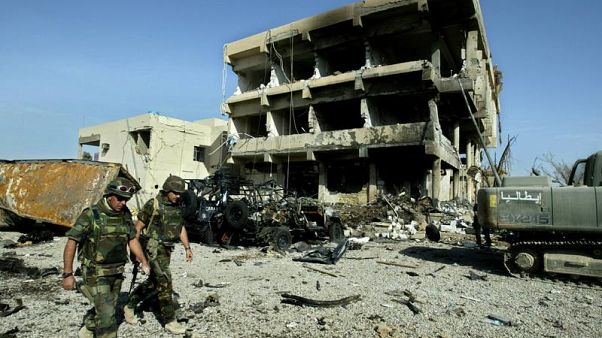 Quel che restò dell'esplosione all'interno della Base "Maestrale" a Nassiriya. Quel che restò dell'esplosione all'interno della Base "Maestrale" a Nassiriya.