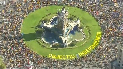 Catalogne: manifestation annuelle des indépendantistes
